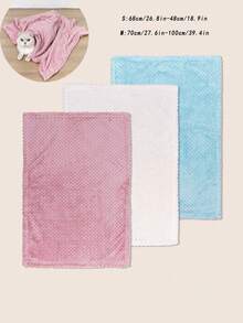 1pc Pet Warm Fleece Blanket, Multi-Color Options, Short Plush Comfortable Soft, Suitable For Small-Medium Dogs, Autumn/Winter - 68cm*48cm - View 10
