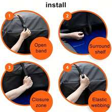 1个15立方英尺防水车顶行李袋，带防滑垫，可折叠车顶行李架，防尘行李袋，通用收纳袋，适用于旅行、户外露营 - A - 查看 8