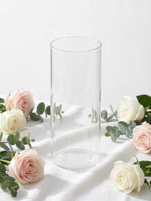 1 Set Clear Glass Cylinder Vase/Vases, Commercial Display Style For Boutique Retail Showcase, Florist Shop Window Display, Gift Shop Shelf, Art Gallery Lifestyle Exhibit, Hotel Lobby Decor, Hotel Room Amenity, Spa Lounge Arrangement, Tea House Decor, Cafe Table Accent, Restaurant Dining Table, Corporate Reception Area, Co-Working Space Decor, Trade Show Booth Display, Wedding Venue Decoration, Event Hall Styling, Bakery Shop Display, Bookstore Corner Decor, Beauty Salon Waiting Area. - Multiple Styles - View 16