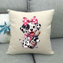 1pc/2pcs/3pcs Cute Polka Dot Puppy Pink Bow Bottle Heat Transfer Sticker - DTF Iron-On Patch, Suitable For T-Shirt, Hoodie, Jeans, Backpack, Pillow | Easy To Apply, No Sewing Required - L+S - View 7