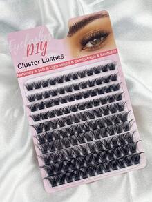Hinarin 120 Pcs C Curl Individual Eyelashes Thick Extensions Lashes Clusters Natural Look Individual Lashes Dramatic Cluster Lashes For Used Daily Makeup Extensions - C - View 7