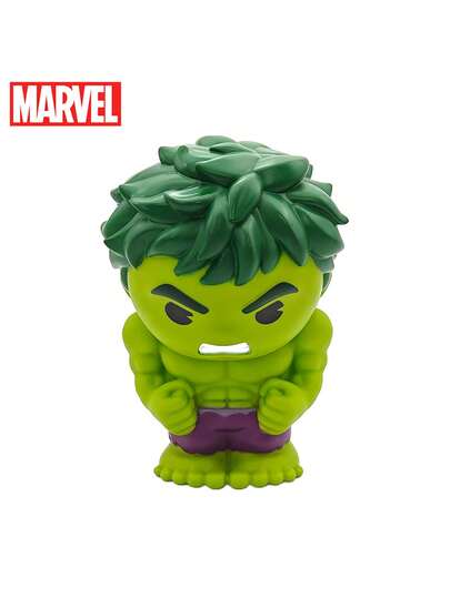 Marvel صندوق ادخار شكل الشخصية الرسمية المرخصة من مارفل هالك من البي في سي، علبة نقود ديكور منزلي قطعة جمع، منظم مكتبي 1 قطعة
