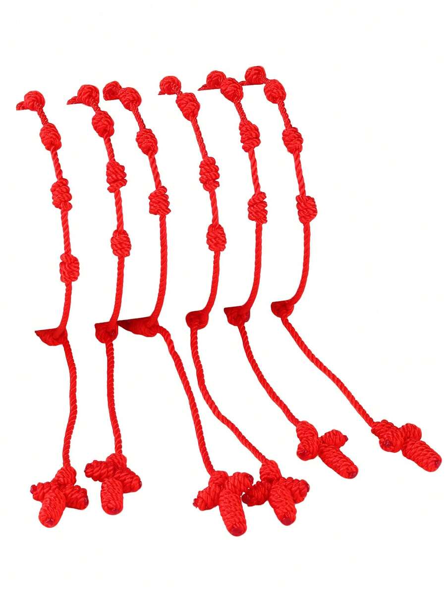 6件套十字架友谊手链套装，宗教信仰饰品 - 手鍊 - 查看 1