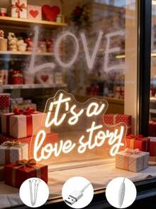 Customizable Dimmable LED Neon Light Decor, Personalized Neon Light Sign For Wedding, Valentine's Day Gift, Home Decor, Holiday Neon Light, USB Powered. Romantic Home Decor, Perfect For Wall Decor, Christmas, Halloween, Party, Thanksgiving, Bar, Bedroom, Ladies, Wedding, Birthday - Trắng ấm - Xem 6