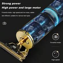 Hair Clippers For Men, Hair Clipper Shaver,Men's Wireless Hair Cutting And Shaving Machine Hair Clipper Integrated, USB Charging Beard Trimmer, Practical And Portable Design Allows You To Show Excellent Image Anytime, Anywhere, Men's Razor, Christmas/Halloween/Father's Day Gift - 金色 - 查看 7