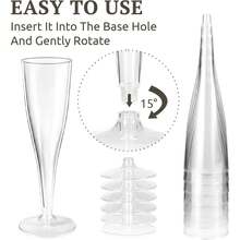 8个/20个/60个装多款式可重复使用4.5盎司派对香槟杯，适用于派对、婚礼和大型庆典。也可作果汁杯、迎宾杯、派对杯使用。 - 查看 10