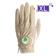 FINGER TEN 1pc Brown Golf Glove For Men, With Fashion Ball Marker On Left Hand, Premium PU Leather Material, Breathable, Durable, Strong Grip, Stable And Confident Swing - Brown - View 12