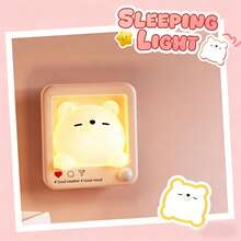 Đèn ngủ cảm biến hình ngôi sao & gấu hoạt hình dễ thương, đèn LED sạc từ tính, độ sáng điều chỉnh 2 mức, tự tắt sau 60 giây, đèn trang trí di động gắn tường & để bàn, phù hợp cho phòng ngủ, hành lang, không gian trong nhà - ánh sáng trắng ấm áp - Xem 6