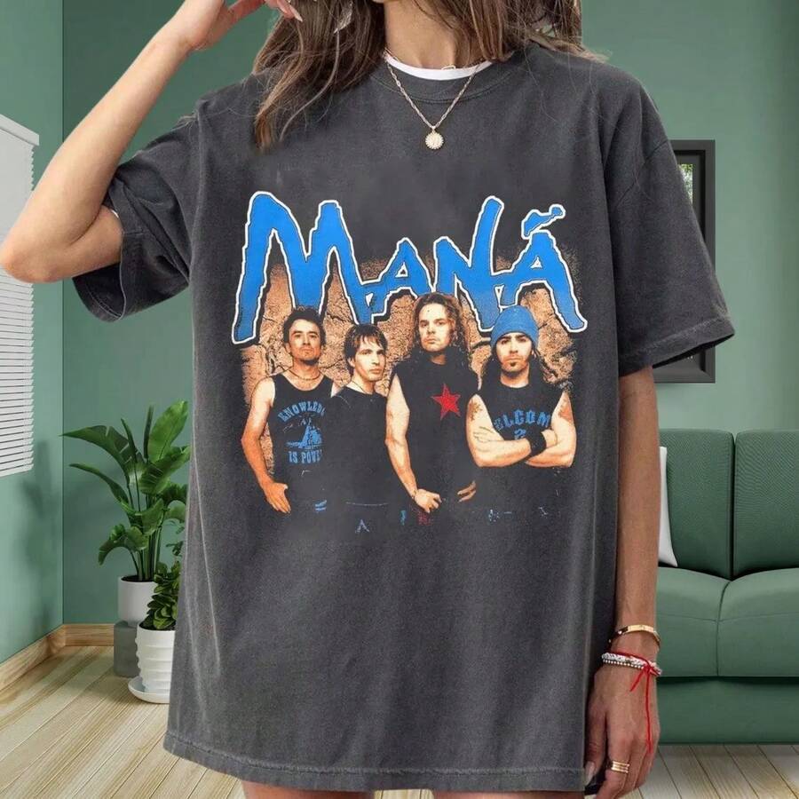 Mana Tour Inspired T-Shirt  Dark Gothic Tour Aesthetic Tee   1717 Vintage Shirt Concert Style Top - màu đen - Xem 1