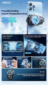REMAX Semiconductor Mobile Phone Cooler, Magnetic Mobile Phone Cooling Device, Gaming Cooler RT-F8/F8i - Multicolor - View 3