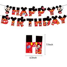 Mickey Mouse Themed Children's Cartoon Birthday Party Decorations, Hanging Flags & Spinners - Micah Flag Hoist - View 6