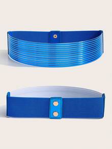 1 件新款复古松紧腰带，百搭连衣裙装饰，优雅弹力 PVC 腰带，夸张节日配饰夏季、秋季、万圣节 - A - 查看 12