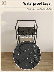 1pc Multi-Layer Bathroom Storage Rack With Swivel Wheels, Laundry Hamper, Lingerie & Clothing Organizer - Multicolor - View 10