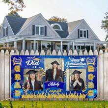 1pc Personalized Graduation Banner With Photo Name Class Of 2026 Custom Graduation Backdrop Congratulations Graduate Party Decorations Supplies Congrats Grad Banners Yard Sign Graduation Gifts - 顏色5 - 查看 3