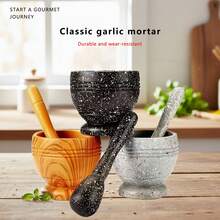 1 Set Of Grinder & Pestle Set - PP Garlic/Pepper/Spice Grinder Bowl - Multi-Functional Kitchen Tool For Seasonings, Grains Spice Grinder - Household Kitchen Gadgets - Black - View 6