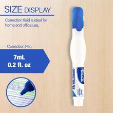 BAZIC PRODUCTS Correction Pen - Corrections Fluid, Precise Metal Tip White Out, Ideal For School &Amp; Office Supplies, Alternative To Correction Solution, 2/Pack, 2-Packs - ColorB - 查看 2
