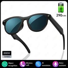 LIGE Smart Glasses: 290mAh Battery Capacity, High-Resolution Camera, AI Voice Assistant, Photo And Video Recording, Notifications, AI Translation, Smart Object Recognition, Touch Controls-Stylish And Multifunctional Smart Glasses - View 17