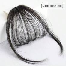 1件新款合成自然额头假发假刘海空气刘海假发女款逼真漫画齐刘海隐形假发 - 彩色 - 查看 15