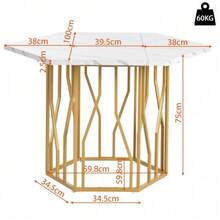 Dining Table & Chair Sets - Black + Golden + MDF+Steel - View 6