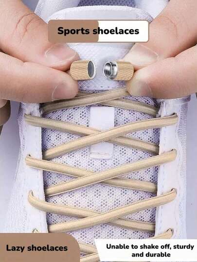 1 Pair 100cm Elastic No-Tie Shoelaces With Buckle Closure, Suitable For Sports Shoes, Basketball Shoes, Tennis Shoes And Various Shoes