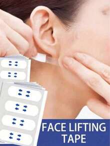 40/32/20/8 piezas Cinta para levantamiento facial, Máscaras faciales de elevación y tensado instantáneo, Cintas para levantamiento facial invisible, Pegatinas para eliminar arrugas, Tiras reafirmantes sin costuras de color beige claro para reducción de arrugas en los ojos y papada doble - Multicolor - Ver 7