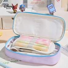Estuche de lápices con diseño de dibujos animados de Disney, bolsa de almacenamiento de gran capacidad y alta calidad, organizador multifuncional de útiles escolares, bolsa de lápices minimalista de varias capas, nuevo diseño - Una pieza - Ver 2