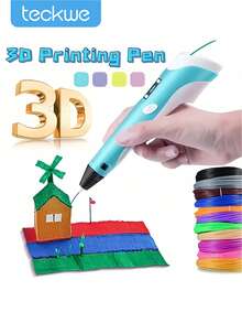 3D Drawing Pen DIY Printing Pen 3D Doodling Toy Art Tool Birthday/Christmas Gift 9m/25m/50m/100m PLA Filament Refills (Consumable) - Blue - View 2