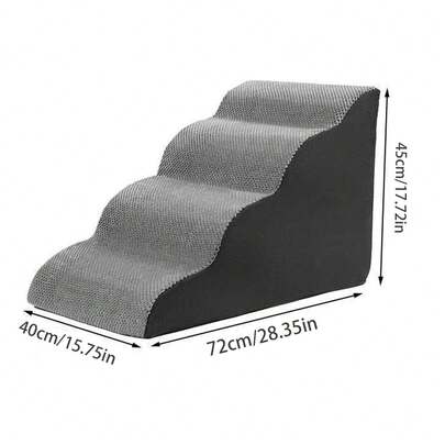3/4/5 Tier Pet Stairs, Sofa/Bed Ramp, Non-Slip & Durable, Removable & Washable, Suitable For Elderly/Injured Dogs & Cats With Joint Pain, Hot Selling Item