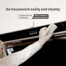 10 Pairs/20 Pairs Waterproof Disposable Gloves, Multi-Purpose Thick Transparent Gloves For Kitchen - Arm Glove - View 4