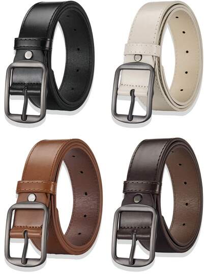 Women's Wide Waist Belt, Gray Square Zinc Alloy Buckle, Minimalist Solid Color Casual Pin Buckle Belt, Adjustable Length, Fashion Versatile Accessory - Durable PU Material, Suitable For All Seasons, Casual, Formal, Sports, Commuting, Pair With Jeans, Pants, Dresses, Skirts, Perfect Gift For Easter And Various Holidays, Birthdays, Anniversaries