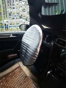 Keep Your Vehicle Cool And Protected - Steering Wheel Sun Shade Fits All SUVs, Trucks And Cars - A - View 3