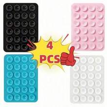 6pcs/5pcs/4pcs/3pcs Silicone Grip Phone Suction Cup Holder Set, Compatible With All Phones: Adhesive Phone Grip For Selfie And Video, Suitable For Shower And Wall Mount, Gift For Friends, Halloween Gift - Multicolor - View 16