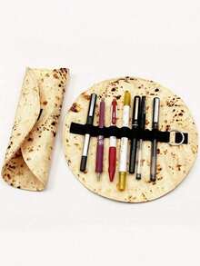 1个创意3D仿真煎饼或烘焙蛋糕造型铅笔盒，趣味煎饼造型创意收纳袋，多功能用途，可爱多功能收纳袋，铅笔盒，返校季，开学季，学习用品 - 煎餅筆袋 - 查看 5