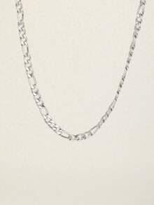 1pc Minimalist Elegant Silver Stainless Steel Fly Wheel Chain Necklace, Party/Hip-Hop/Street Jewelry Accessory, Gift For Family/Friends/Commemorative - Silver - View 2