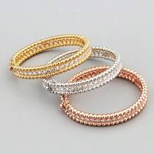 falinne 1pc 925 Sterling Silver 18K Gold Plated Full Diamond Bracelet, Luxurious Party Style Bracelet, 1 Row Cubic Zirconia Wedding Jewelry Bracelet - Diamond-studded Wide Bracelet - View 2