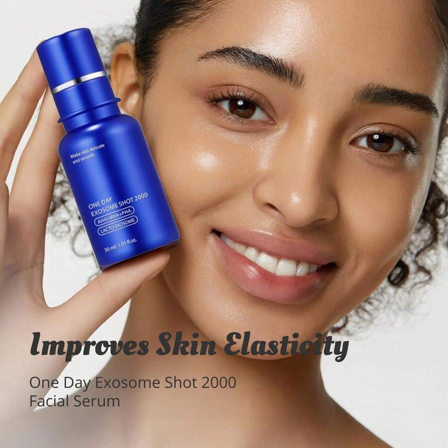 One Day Exosome Shot 2000 Facial Serum | Liquid Skin Booster Serum | Exosome, AHA+BHA+PHA | Pore Care, Dead Skin Cells, Skin Texture | Korean Skincare, Perfect Gift For Her - Exosome - Xem 1