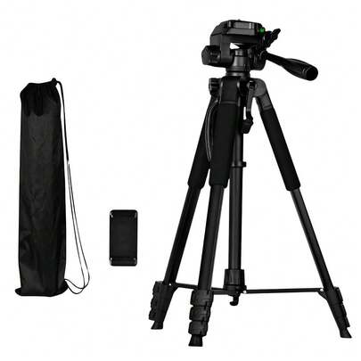 Accesorios de fotografía para teléfonos móviles de gran tamaño y peso ligero, incluye trípode con luz de relleno, estabilizadores y gimbals de mano profesionales para cámara y teléfono, con bolsa de transporte y clip para teléfono, regalo para el Día de la Mujer