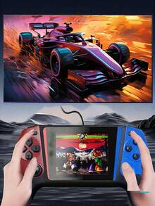 Portable Game Console With 500 Retro Games, 3.5" HD Screen, Rechargeable Battery, TV Connection, Classic Red & Blue/Blue/Red/White Color Options - View 4