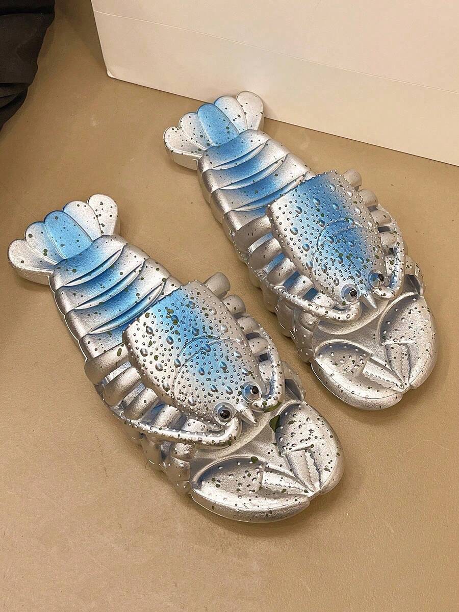 Creative Unique Lobster Design Men's Beach Slippers