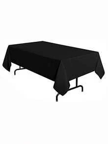 1pc White Rectangular Tablecloth, 150 X 259.08 Cm, Thickened Polyester Fabric Tablecloth, Suitable For Party, Banquet, Dining, Birthday, Wedding - Multicolor - View 25