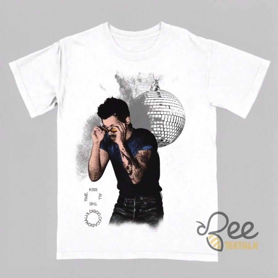 Kiss-All-The-Time-Disco-Occasionally-Ha Rry-Styles-Shirt-Beeteetalk_1 - White - View 1