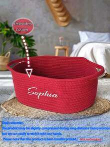1 chiếc Giỏ đựng đồ nhỏ bằng dây thừng đan thủ công theo yêu cầu, Giỏ đựng đồ để bàn tùy chỉnh cho phòng khách, phòng ngủ, bàn làm việc, đầu giường, Thích hợp đựng mỹ phẩm, đồ chơi, đồ dùng cho thú cưng, điều khiển từ xa, Quà tặng ngày Valentine, Quà tặng cá nhân hóa, độc đáo, lý tưởng cho con gái, học sinh, con trai nhân dịp kỷ niệm, sinh nhật, hoặc dùng khi đi du lịch. - Nhiều màu - Xem 6