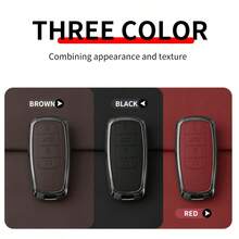 Zinc Alloy Key Fob Cover With Keychain, Suitable For Chery Car Models | Applicable To Tiggo 7 Pro Max/8 Pro Max/Omoda C5/Tiggo 5/7/8 PLUS Key Shell - Brown - View 4