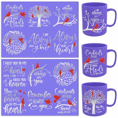 XRTHGS 12 PIEZAS/SET Envolturas de taza con estilo UV DTF autoadhesivas para tazas de café, botellas de agua, decoración del hogar, portátiles y manualidades DIY para refrigeradores (no incluye la taza)