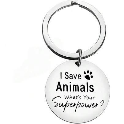 1pc Veterinarian Keychain Jewelry Appreciation Jewelry Thank You Gift For Medical Veterinary Practitioner Vet Tech Gift Animal Rescue Gifts Dog Cat Lover Jewrlry Veterinary Medicine Graduation Gift