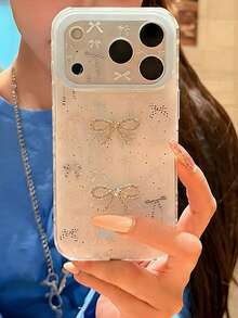Y2K 3D Bling Bowknot Full Screen Bow Pattern Camera Protection Phone Case Compatible With IPhone 17 Pro Max 17 Pro 16 Pro Max 15 Pro 17 16 New Back Gift - Bow - View 5