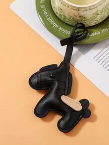 1 pieza Llavero de poni de piel de PU nueva - Simple, versátil, creativa, linda, llavero de coche y accesorio para bolso - Multicolor - Ver 16