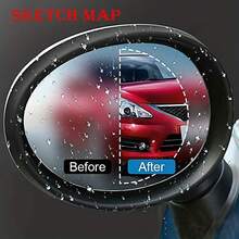 4pcs/Set Car Rearview Mirror & Side Window Anti-Fog Anti-Rain Film - Waterproof PET Transparent Protective Film, Anti-Rain Anti-Glare, Easy Installation, Suitable For Most Cars - A - View 9