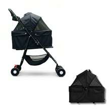 CARRINHO DE PASSEIO PARA ANIMAIS DE ESTIMAÇAO PET - Preto - Visão 2