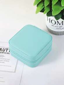 Hộp đựng trang sức nhỏ gọn, hộp trang sức du lịch mini có khóa kéo dùng để đựng bông tai, nhẫn, dây chuyền, mặt dây chuyền, đồng hồ, son môi và các loại trang sức nhỏ khác, phụ kiện du lịch, quà tặng cho phù dâu, hộp trang sức mini du lịch cho bé gái/phụ nữ, trang trí phòng. - Nhiều màu - Xem 21